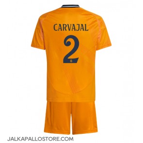 Real Madrid Daniel Carvajal #2 Vieraspaita Lapsille 2024-25 Lyhythihainen (+ shortsit)